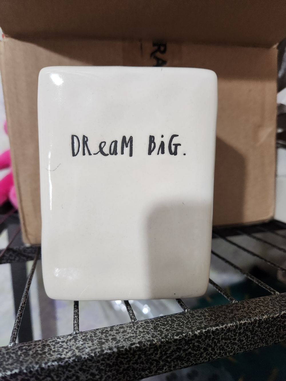 Rae Dunn White Ceramic Square Cannister - Artisan Collection